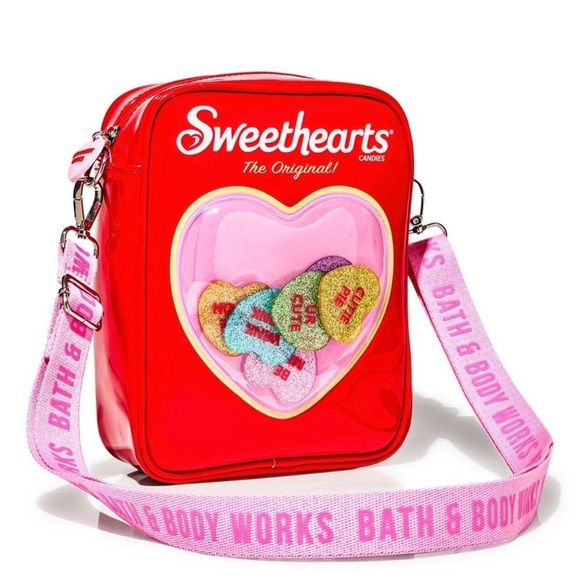 Bath & Body Works Sweethearts Candies Crossbody Candy Hearts Bag Purse - Picture 2 of 2